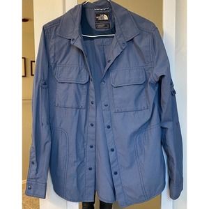 The North Face Women's Blue XS Sleeve Button Down Outdoor Hiking Shirt